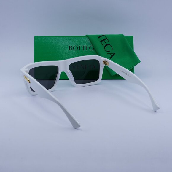 Bottega Veneta BV1213S 004 Rectangle Sunglasses - White\Grey - Picture 10 of 10